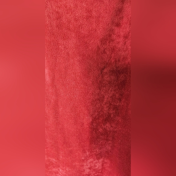 Vintage Bettina Riedel Red Faux Suede Skirt Size M - Picture 3 of 9